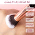 Jessup 15Pcs Professional Makeup Brush Set - Natural-Synthetic Hair Tools in Pearl Black/Rose Gold