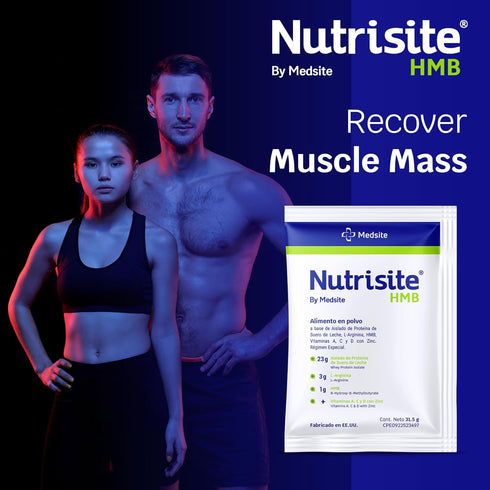 Nutrisite HMB, Special Medical Purpose Food, 31.5 G (1.11 Oz), Modular Powdered Formula with Whey Protein Isolate,