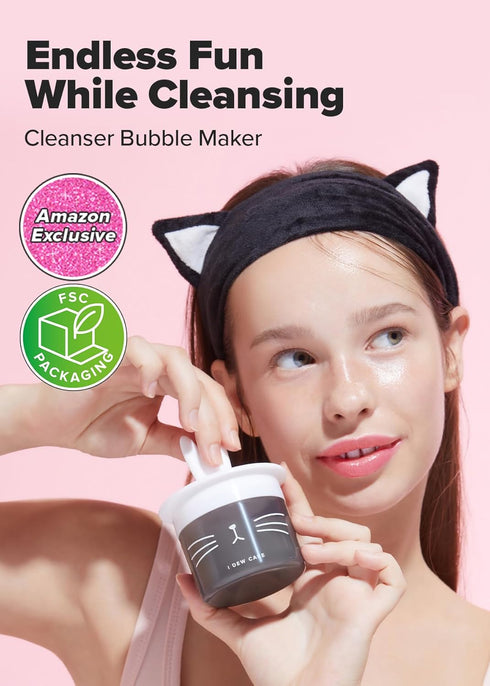 I DEW CARE Bubble Foam Maker - Cat-ppuccino Bubble Foam Maker | Facial Cleansing, Bubble Foam Maker, Gifts for Women and Girls