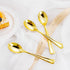 WDF 100 Pack Gold Plastic Spoons Disposable, 6.9 Inch Heavy Duty Spoons for Parties, Weddings