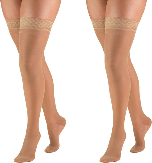 Truform Lites Thigh High, Large, Beige, Pack of 2