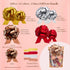 Set 24, 4'' 6'', UNIQOOO Assorted Gift Wrap Pull Bow of Medium Large Bulk for Gift Wrapping Basket Box Bag Dcor