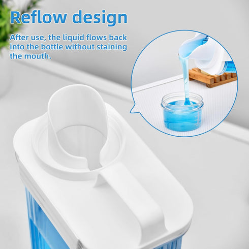 Laundry Detergent Dispenser, 94oz Fabric Softener Container, 2 Pack with 6 Labels for Laundry Room Organization