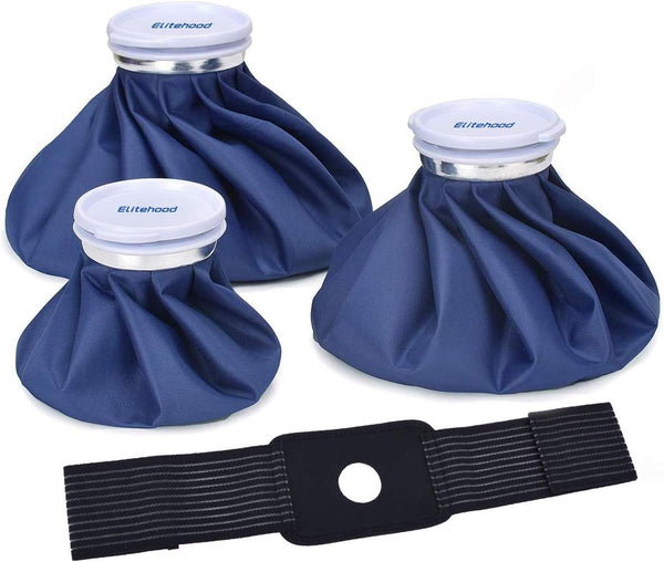 elitehood Ice Cold Pack Reusable Ice Bags for Injuries, Hot & Cold Therapy, 4-Pack, 3 Sizes
