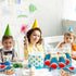 100 Pieces Shark Party Bags - 12.5 x 27.5 cm Plastic Candy Bags with 100 Silver Twist Ties for Summer Ocean Party