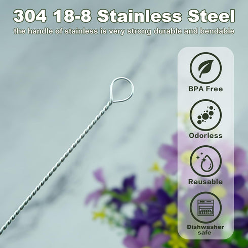 YOUCOX 4Pcs 14oz 20oz 30oz 40oz Straw Cleaner Brush for Stanley, Reusable Extra Long Straw Cleaning Brush for Stanley