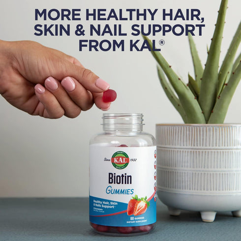 KAL Silica Plus, Healthy Hair, Skin & Nails Support, 90 Quick Dissolve Tabs, Vegan, Gluten Free