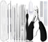 Ingrown Toenail Pedicure Tool Kit, 11 Piece Stainless Steel Nail Care Treatment for Nail Correction and Pain Relief