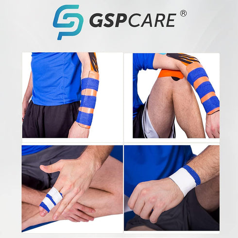 Self Adherent Cohesive Wrap Bandages 2 Inches (6 Count, Black)