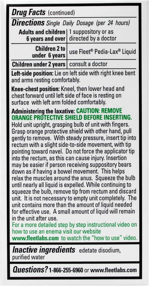 Marble Medical Fleet Liquid Glycerin Suppositories, 4 Each (Pack of 3)