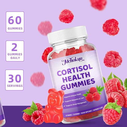 Gummies Gummies 60 Count Cortisol Supplement for Women Sugar Free Cortisol with Ashwagandha, Magnesium, L-Theanine