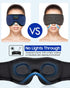 LC-dolida Sleeping Headphones Eye Mask, Wireless Music Cotton Sleep Cover with Bluetooth Headphones for Side Sleepers