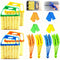 YudeWater 8Pcs Window Venetian Blind Cleaner Duster Tool, Microfiber 7-Finger Dusting Brush for