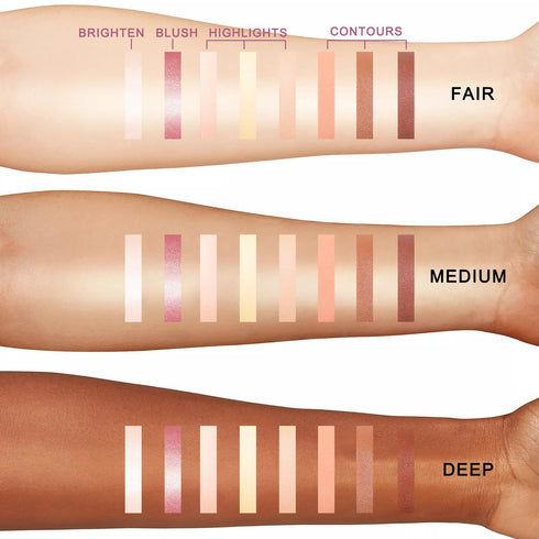 Youngfocus Cosmetics Cream Contour Kit, 8 Colors Contouring Foundation, Highlighting Makeup Palette, Vegan &