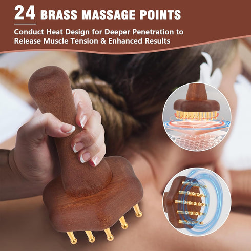 KintKita Wood Therapy Massage Tools,Lymphatic Drainage Massager Helps Reduce Cellulite for Belly Arms & Legs, Anti