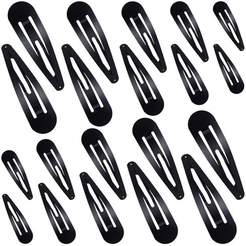 WILLBOND 40 Piece Barrettes, Women Snap Hair Clips, Large Metal Snap Nonslip Hair Clip Accessories, Various Sizes