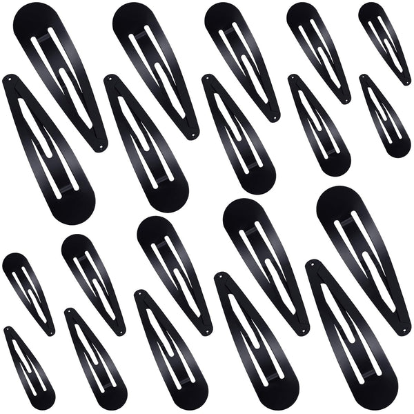 WILLBOND 40 Piece Barrettes, Women Snap Hair Clips, Large Metal Snap Nonslip Hair Clip Accessories, Various Sizes