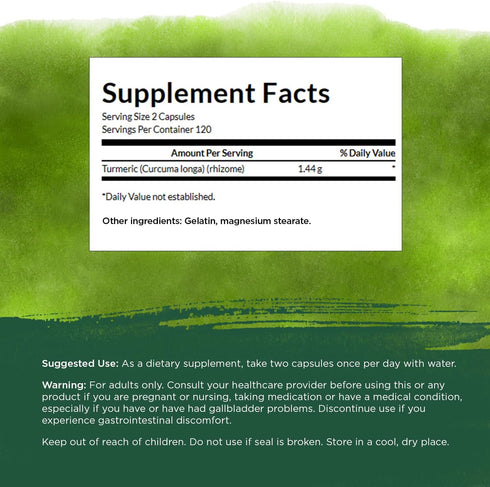 Swanson Turmeric Antioxidant Supplement, Joint Health, Cardiovascular, Liver Detox, 720 mg, 240 Capsules, 120 Servings