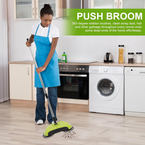 Veemoon Carpet Cleaner Machine, Push Broom Cleaning Mop, Manual Mop Cleaner, Floor Sweeper for Home Use