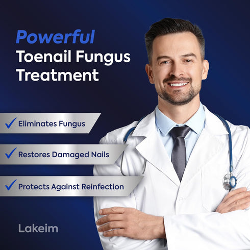 Lakeim 25% 3 5 Toenail Fungus Treatment Extra Strength: Undecylenic Acid & Tea Tree Oil - Repairs Yellow Thick Brittle