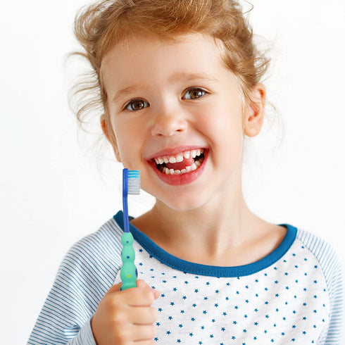 12 Pieces Toddler Toothbrush Bulk Kids Toothbrush Pack, Manual Baby Toothbrushes with Covers, Soft Bristle Animal Design