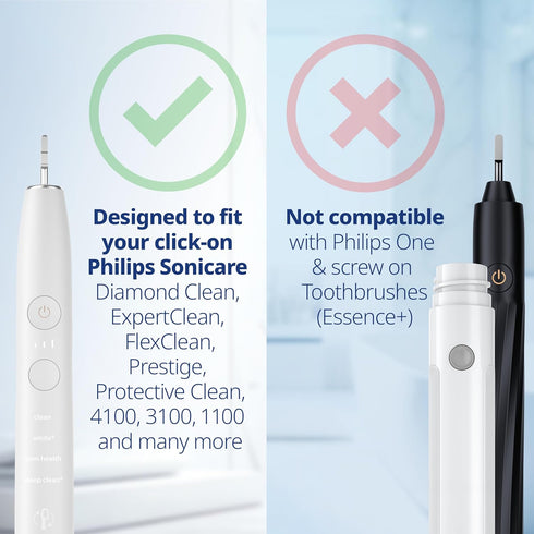 Toothbrush Heads Mini Hard Compatible with Philips Sonicare Toothbrush Heads - Small Replacement Heads - Small Brush Heads - White - HX7048-8 Pack