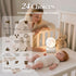 Rukico Light,24 White Noise Sleep Machine with Moon Lamp Night Soothing Sounds,Adjustable RGB Color Changing,Sleep Aid