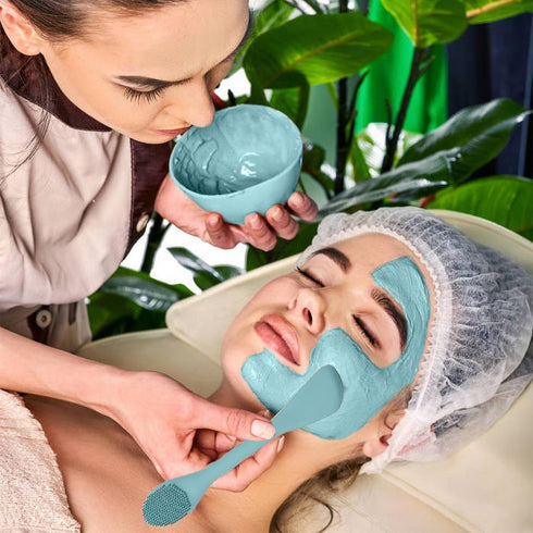 2 in 1 Silicone Facial Cleansing Brush & Face Mask Applicator for Exfoliating, Massaging, and Makeup Removal