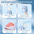 Kids Electric U Shaped Toothbrush Replacement Brush Head, 3 Normal and 2 U Shaped Brush Heads for Ages 8-15