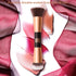 Face Foundation Brush, 2in1 Double Ended Makeup Brushes, Blush Brush, Loose Powder Brush for Blending Liquid Powder, Concealer Cream Cosmetics Makeup Tools (RoseGold)