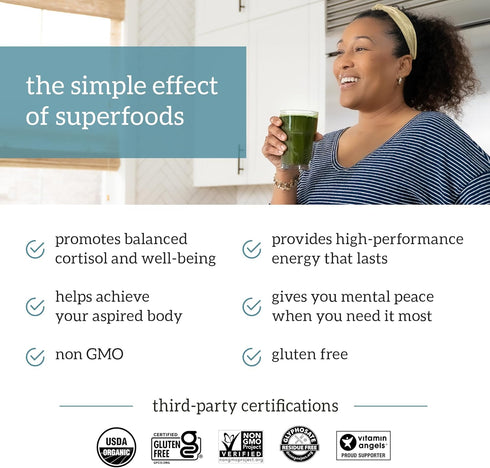 Packs 15 Packs Organifi: GO - Green Juice - Organic Superfood Supplement Powder - Travel - Organic Vegan Greens