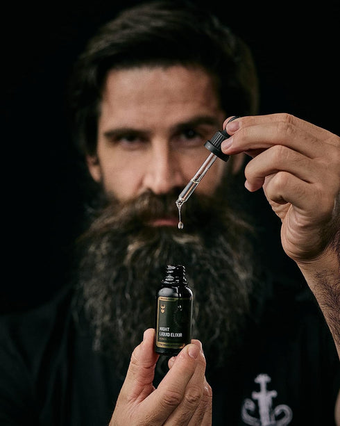 The Beard Struggle Night Liquid Elixir Beard Oil 1 Fl oz - Silver Collection, Alfheim's Forests for Softening & Growth