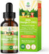 Liquid Omega 3 EPA DHA for Kids, Organic Vegan Supplement for Brain, Eye, Full Body Development, 2 Fl Oz
