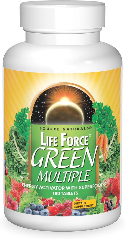 Source Naturals Life Force Green Multiple - Energy Activator with Superfoods*, 180 Tablets