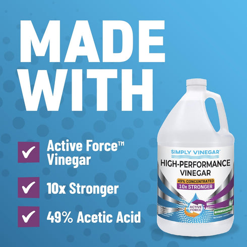 Simply Vinegar 49% 1 (128 oz) Industrial Strength Vinegar High-Performance Concentrated Cleaner for Home, Garden