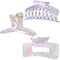 Iridescent Hair Claw Clips for Women and Girls - Colorful Strong Jaw Clips (3 Pcs)