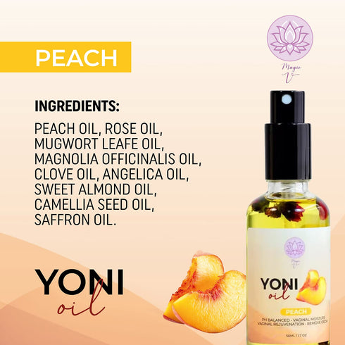 Magic V Yoni Oil Spray for Women Organic Feminine Care Vaginal Moisturizer, pH Balance & Odor Control, Soothes Ingrown