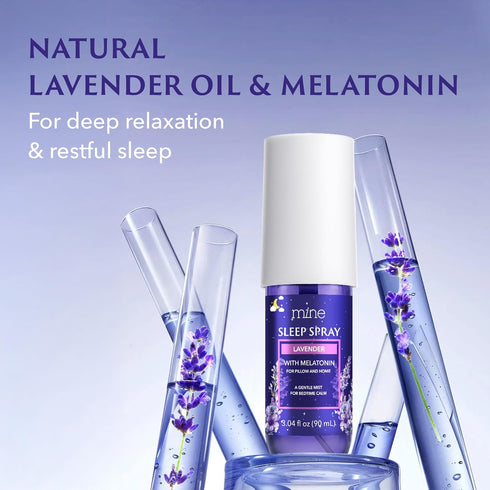 Lavender Sleep Spray with Melatonin - Relaxing Gifts for Teen Girls and Women Natural Pillow Mist for Sleep, Calming