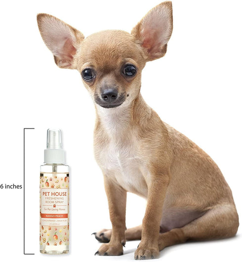 One Fur All Pet Air Freshener - 4 OZ Concentrated Room Spray for Pet Odor, Mango Peach, Pack of 1