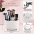 360 Rotating Makeup Organizer, 5 Slot Makeup Brush Holder, Spinning Cosmetic Organizer for Bedroom (White)