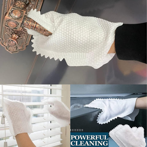 Home Disinfection Dust Removal Gloves: Microfiber Dust Remove Glove, Non-woven Fish Scale