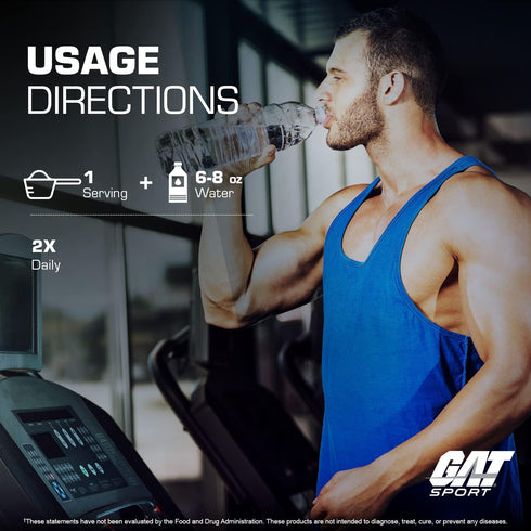 GAT Sport L-Glutamine Unflavored, 10.58oz (300g)