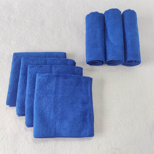 RSV Clean Microfiber Dish Towels 12" x 12" Inch, Blue, 20 Pack Premium Towels for Cleaning Glass, Kitchens, and