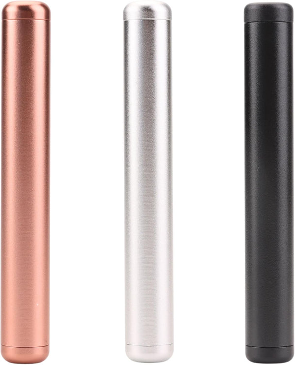 MOTOFITOOL 3-Pack Airtight Metal Pill Containers - Waterproof Travel Storage Tubes, Portable &