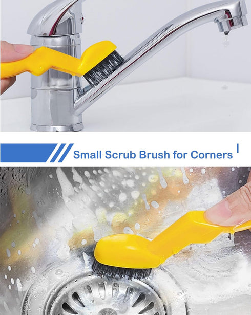 WENSTIER 4 Set PCS Multi Purpose Small Crevice Cleaning Brushes for Tight Narrow Space, Small Scrub Brush for Scrubbing