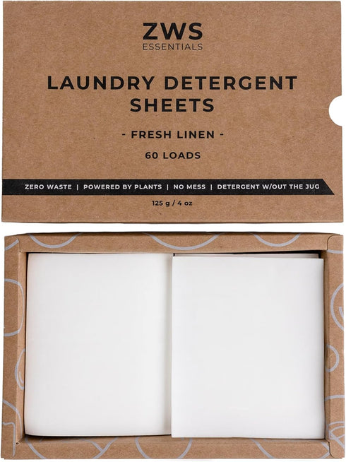 Laundry Detergent Sheets | Fresh Linen Scented Laundry Strips | Eco-Friendly, Plastic-Free