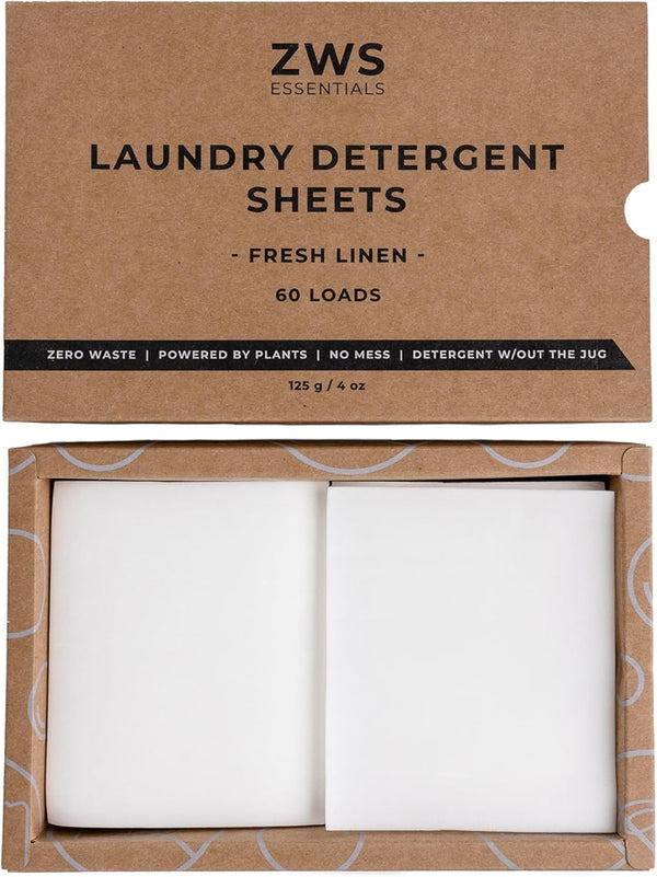 Laundry Detergent Sheets | Fresh Linen Scented Laundry Strips | Eco-Friendly, Plastic-Free