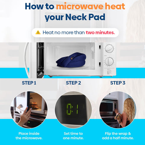 SunnyBay Microwave Heating Pad - Microwavable Heated Neck and Shoulder Wrap, Hands-Free Hot or Cool Pack, Navy