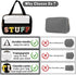 Chenille Letter Clear Makeup Bag Stuff Tote, Preppy Zipper Bag with Handle, Waterproof PVC & Nylon Storage (STUFF-Black)