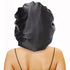 Large Round Satin Bonnet Sleep Cap for Women - Double-Layer Silky Hair Bonnet with Tie Band for Braids/Curly/Long Hair